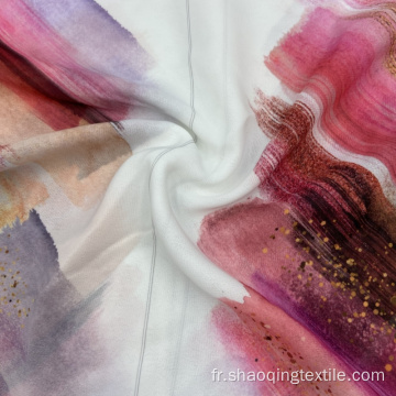 Impression vibrante à toucher doux tissu en polyester pur